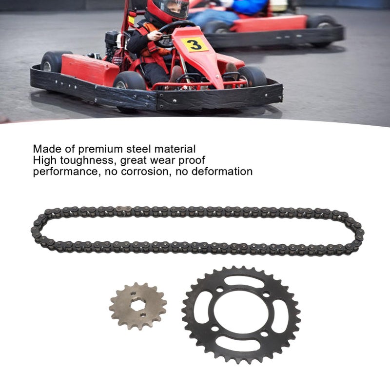 420 Chain Sprocket Kit Steel 16T Front 34T Rear Sprocket 60 Links For ATV Off Road - Image 4