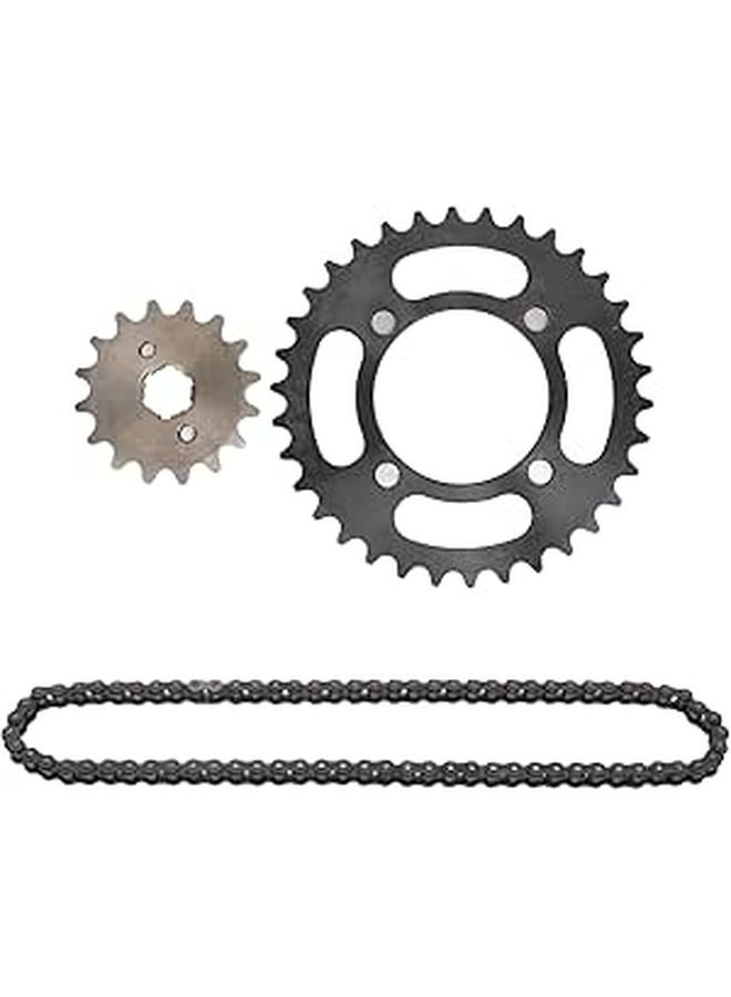 420 Chain Sprocket Kit Steel 16T Front 34T Rear Sprocket 60 Links For ATV Off Road - Image 1