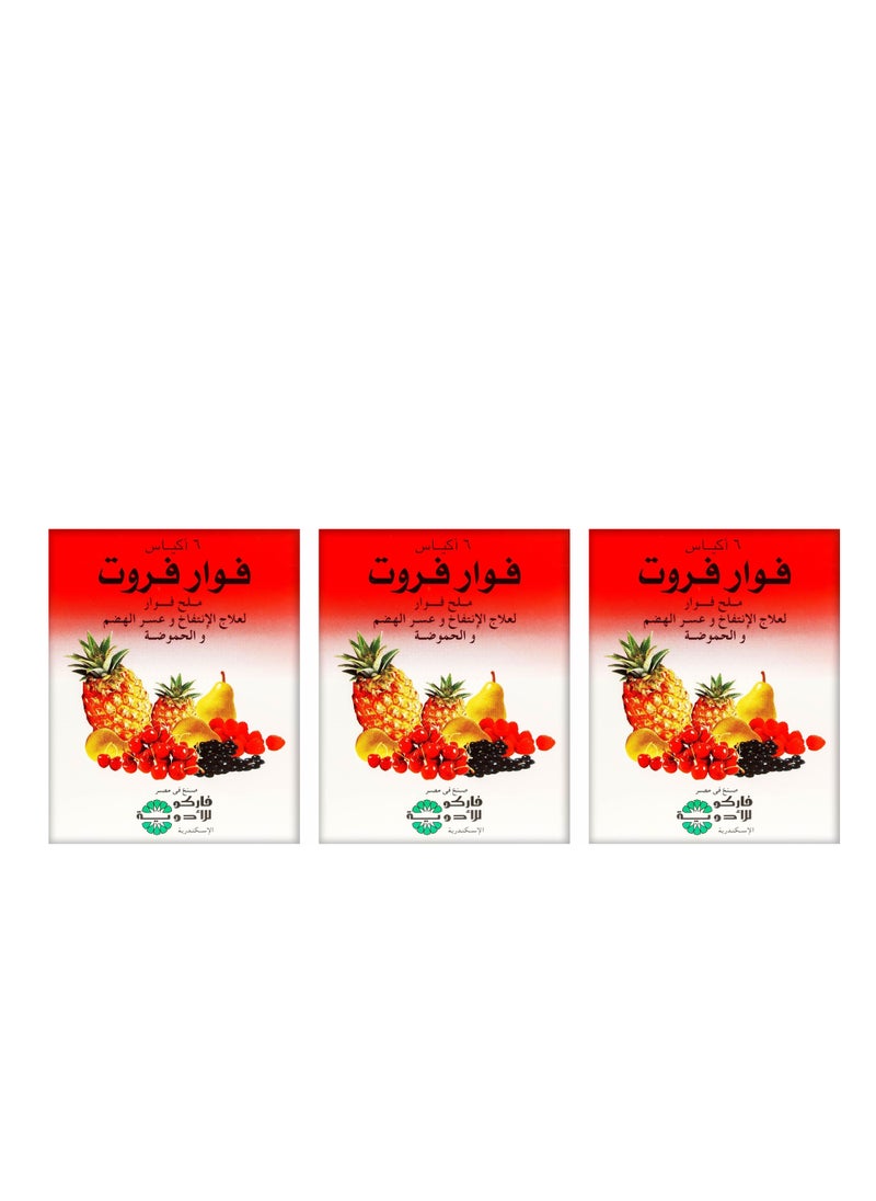 فاركو فوار فواكه 3 عبوة  للانتفاخ وعسر الهضم 18 كيس  - Image 1