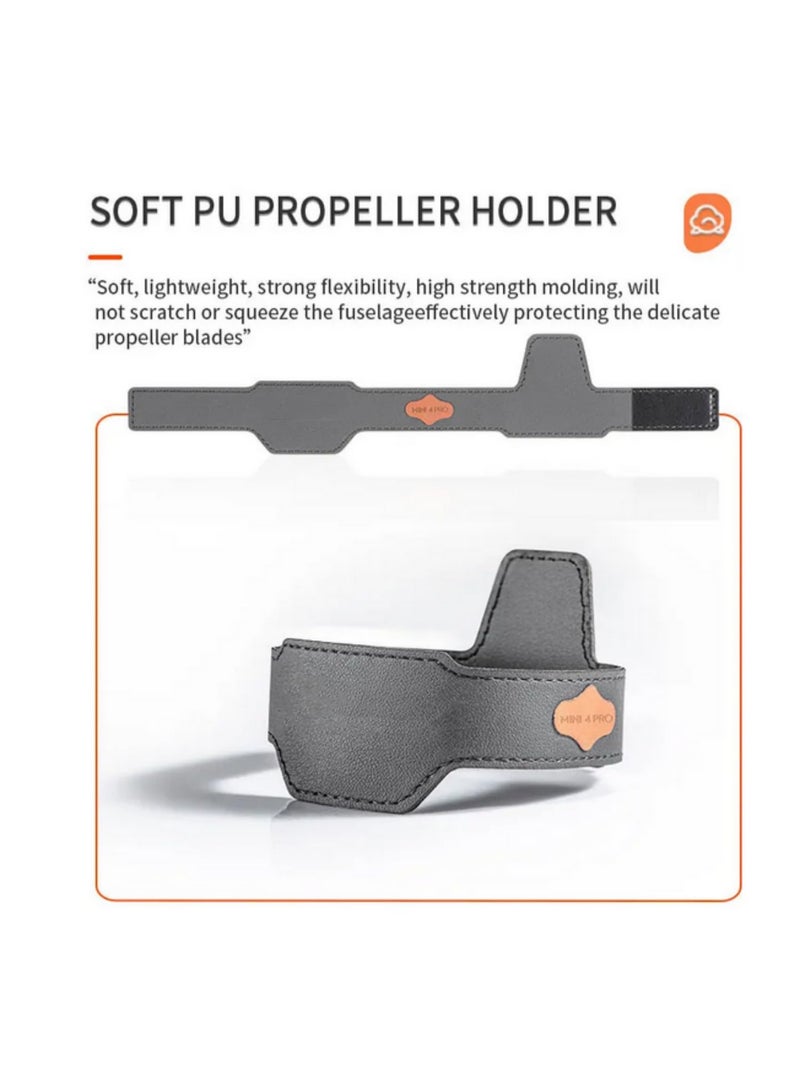 1pcs Propeller Holder For DJI Mini 4 Pro Propeller Stabilizer Fixed Paddle Blades Protective Fix PU Leather Bracket Drone Accessories - Image 5