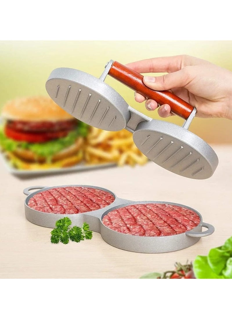 Generic Double Non-Stick Burger Press Silver/Brown  - Image 3