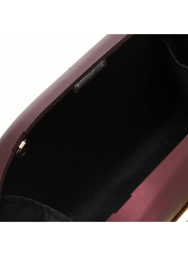 Mr.joe Statement Handle Clutch Burgundy - Image 4