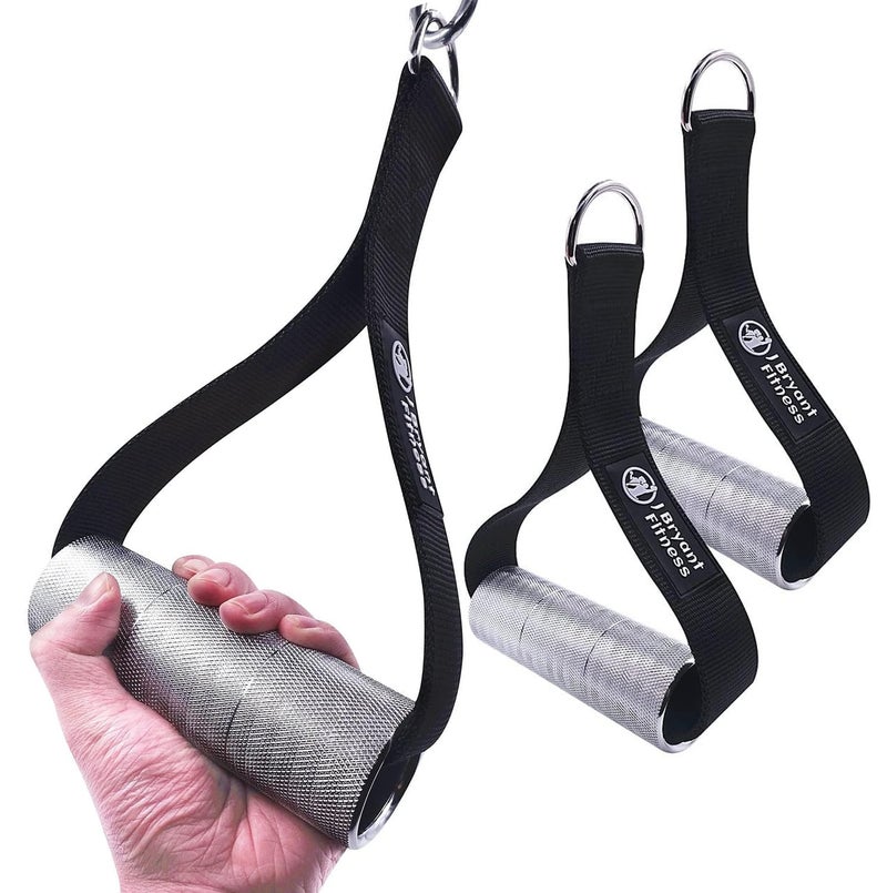 J Bryant Thick Gym Handles 2" Strong Grips Non Slip High Density Aluminum Metal Handles for Cable Machine Pulleys, Arm Wrestling Training, Wrist Finger Forearm Strengthener(1 Pair) - Image 1