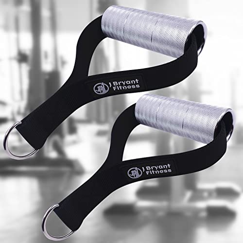 J Bryant Thick Gym Handles 2" Strong Grips Non Slip High Density Aluminum Metal Handles for Cable Machine Pulleys, Arm Wrestling Training, Wrist Finger Forearm Strengthener(1 Pair) - Image 3