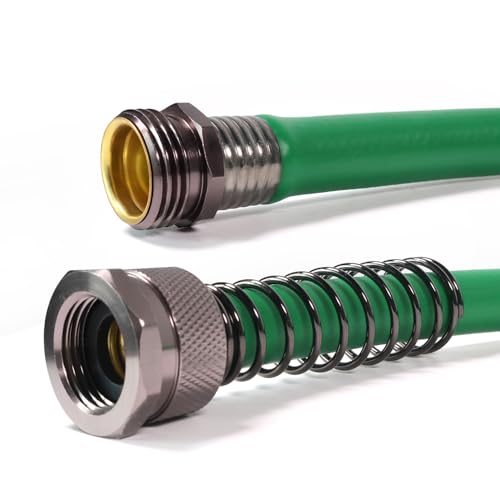 Sunifier Short Garden Hose 3 ft 6ft 8 ft 10 ft – Hybird Leader Water Hose - Small Garden Hose Extension, Flexible Hose Extender for Lawn Watering, Car Washing - Burst 500 Psi (Green, 3 FT) - Image 2