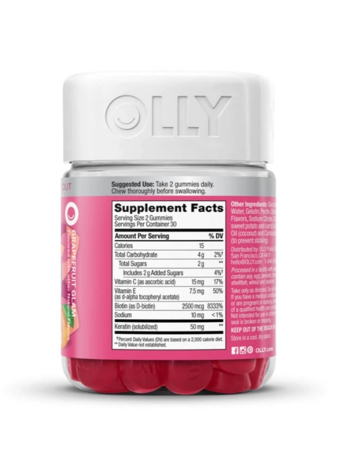 OLLY Undeniable Beauty Grapefruit Glam, 60 Gummies - Image 2