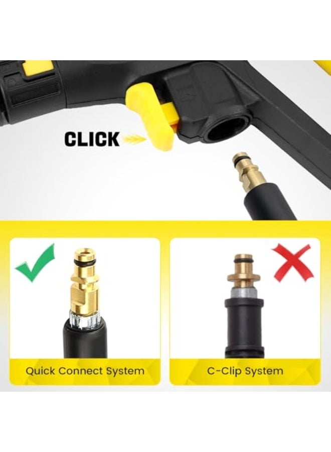 أذر مانيوفاكتشرر مسدس غسيل ضغط بديل مع عصا تمديد، مناسب لاستبدال مقبض غسالة ضغط كهربائية كارتشر K2 K3 K4 K5 K6 K7، نظام توصيل سريع 2175 رطل لكل بوصة مربع. - Image 3