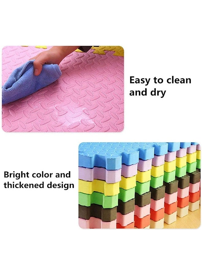 JCB CHIC EVA Foam Mats  2 Pcs 60cmx60cmx2.5cm Foam Baby Play Mat Soft Gym Home Exercise Kids Play Baby Crawling Workout Mat Garage Floor Tiles Indoor Outdoor Fitness(Yellow) - Image 3