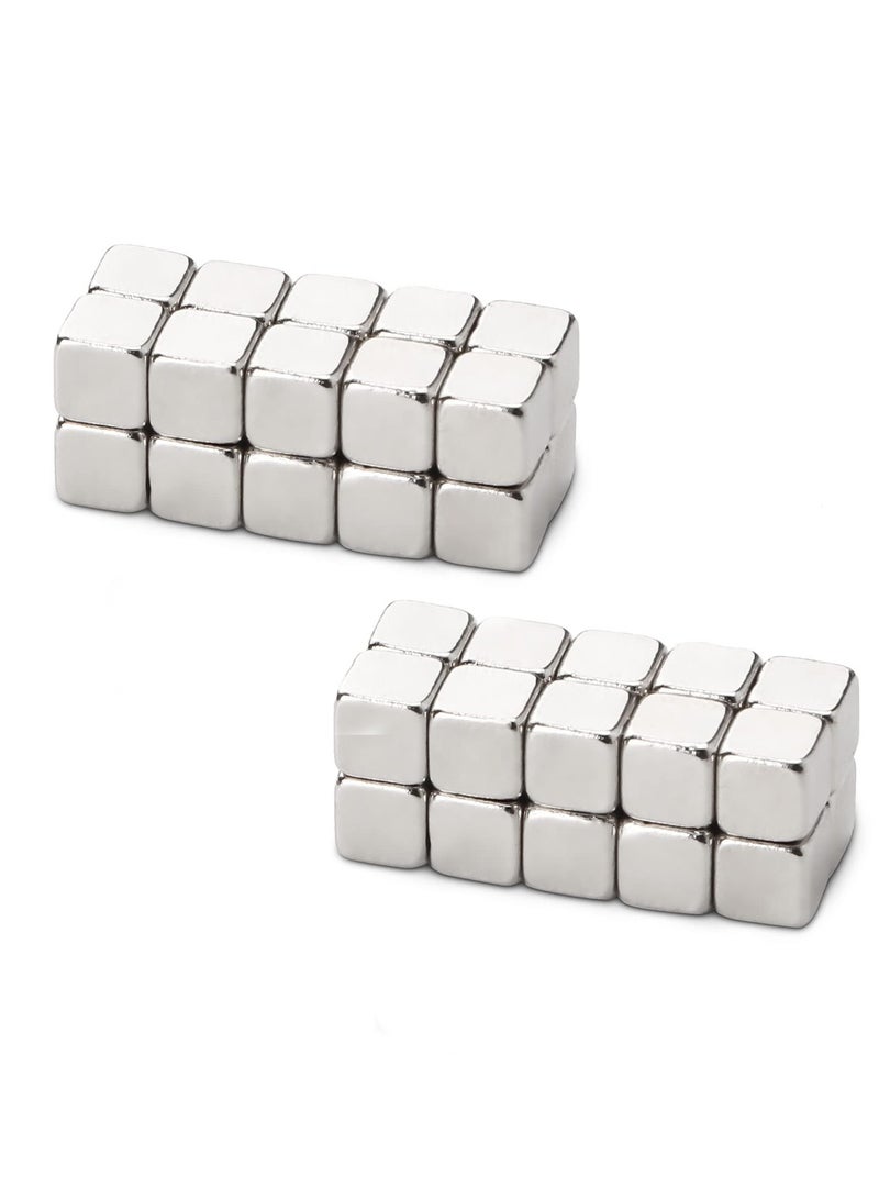 Square Cube Magnets, 40Pcs Fridge Magnets, 5 x 5 x 5mm Strong Magnet, Square Magnets Mini Small Magnets for Office, Office, Map, Photo (Square)  - Image 2
