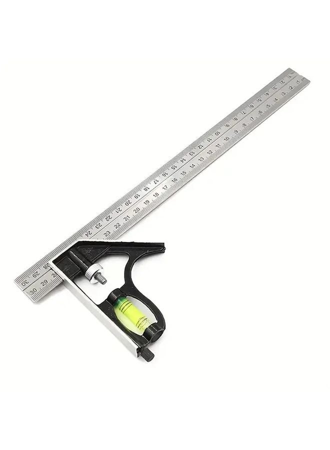Mixed Color Stainless Steel Adjustable Angle Square Ruler Horizontal Moving Combination Measuring Tool - Image 4