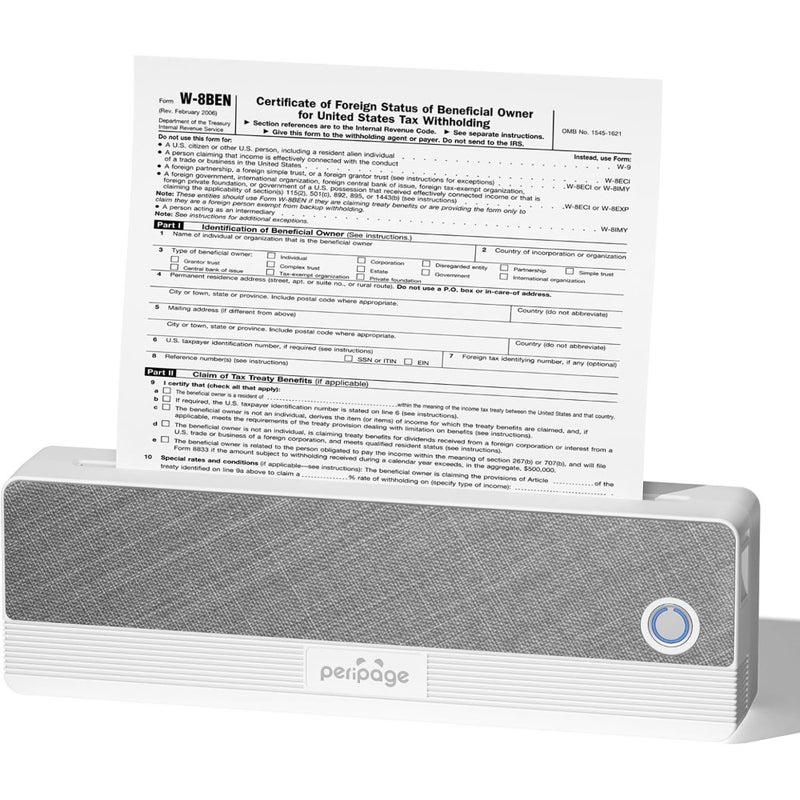 P81 Portable Wireless Thermal A4 Printer, Bluetooth, Inkless, Grey - Image 1