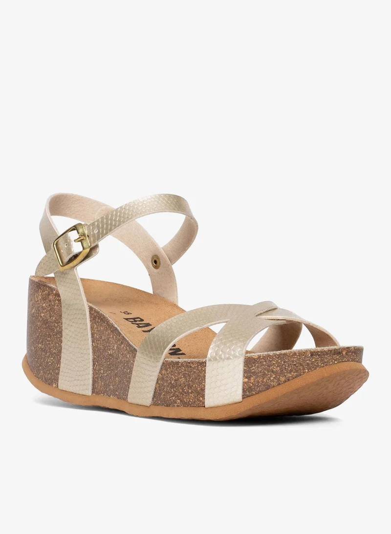 BAYTON Venus Strappy Mid Heel Wedges