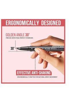 iMethod iMethod Curved Eyebrow Pen - Eyebrow Pencil, Brow Pencil 2-in-1 Dual-Ended Microblading Eyebrow Pen with Micro-Fork-Tip and Precise Brush-Tip Create Natural Hair-Like Brows, Last All-Day, Dark Brown  - Image 2