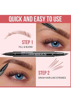 iMethod iMethod Curved Eyebrow Pen - Eyebrow Pencil, Brow Pencil 2-in-1 Dual-Ended Microblading Eyebrow Pen with Micro-Fork-Tip and Precise Brush-Tip Create Natural Hair-Like Brows, Last All-Day, Dark Brown  - Image 4