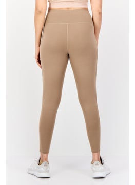 Reebok Women Tight Fit Pull-On Training Tight, Taupe  - Image 4