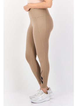 Reebok Women Tight Fit Pull-On Training Tight, Taupe  - Image 3