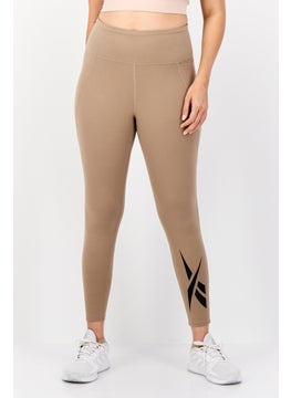 Reebok Women Tight Fit Pull-On Training Tight, Taupe  - Image 1