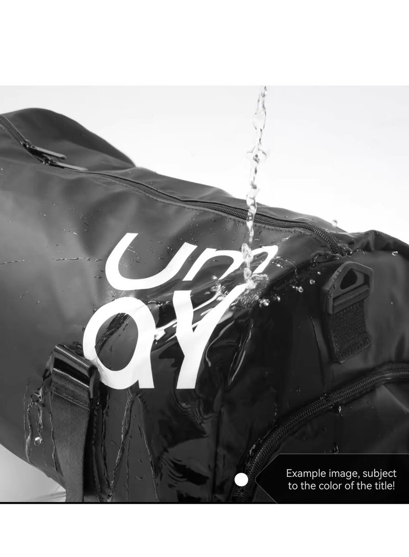 UMAY FASHION Black fitness bag, travel storage bag, specialized waterproof diagonal travel bag - Image 4