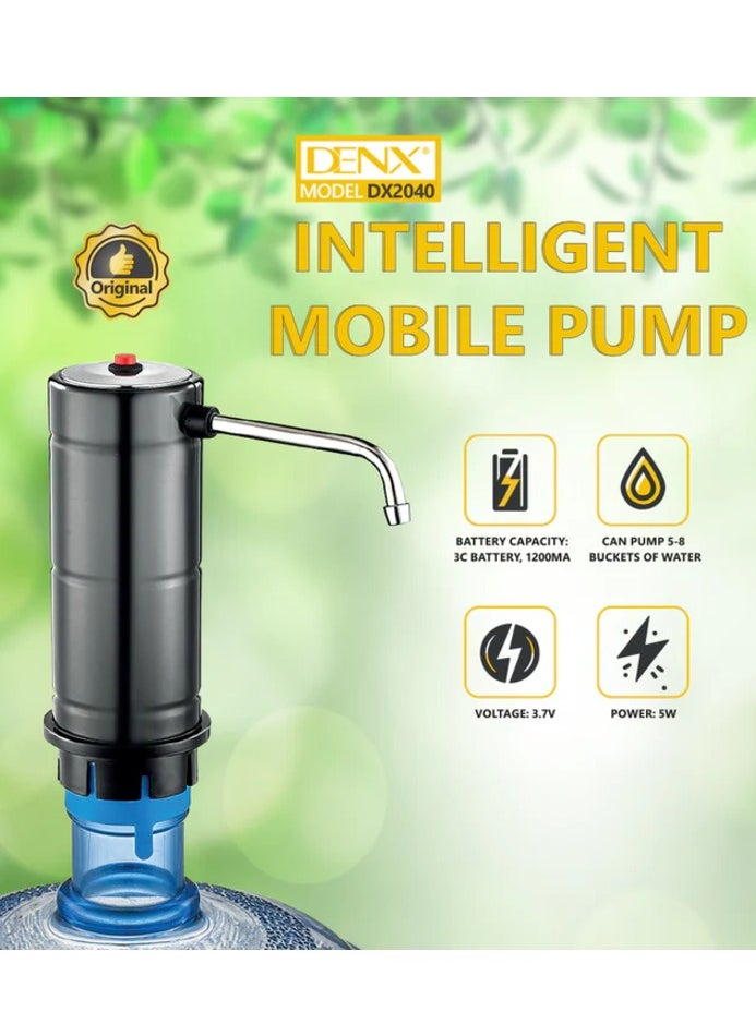 Denx - Water Pump Smart Compact and Portable Water Pump with Shell and Stainless Steel Outlet Pipe for Drinking Water Transfer Home Use Travel and Trips and Outside Activities - Image 1