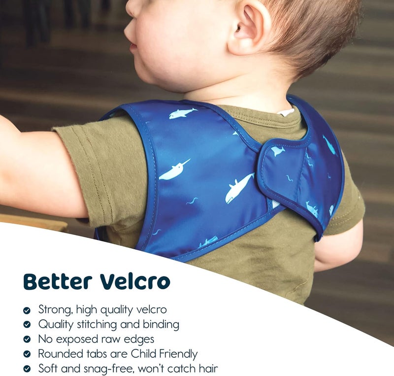 Tiny Twinkle Waterproof Baby Bib - Ocean Life - Image 3
