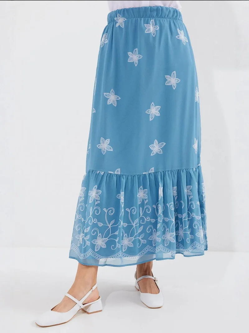 BIG DART BDART Floral Print Maxi Skirt