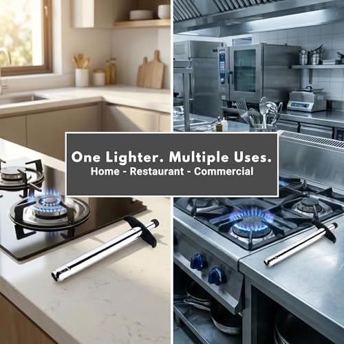 ROYAL Gas Lighter for Kitchen, Stainless Steel Gas Stove Lighter with Easy Grip Handle, Manual Spark Igniter, Rust Proof Heavy Duty Kitchen Lighter for Home, Regular Size, 1 Year Warranty - Image 5