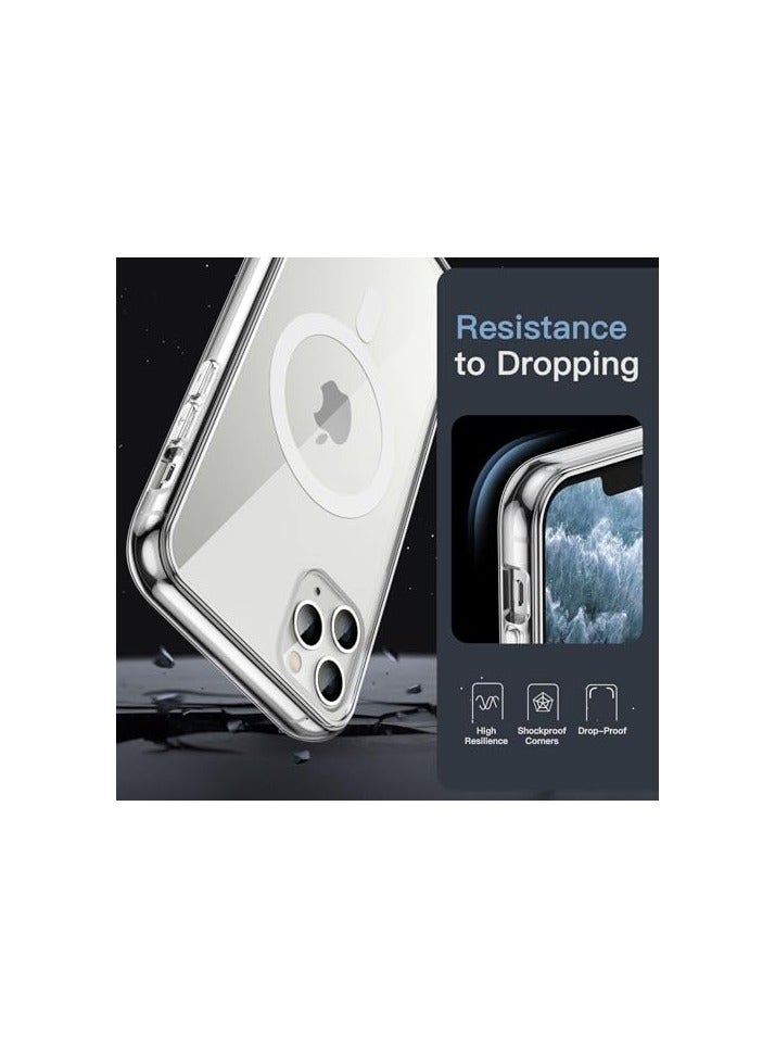 JETech Magnetic Case for iPhone 11 Pro 5.8-Inch Compatible with MagSafe Wireless Charging, Shockproof Phone Bumper Cover, Anti-Scratch Clear Back (Clear) - Image 5