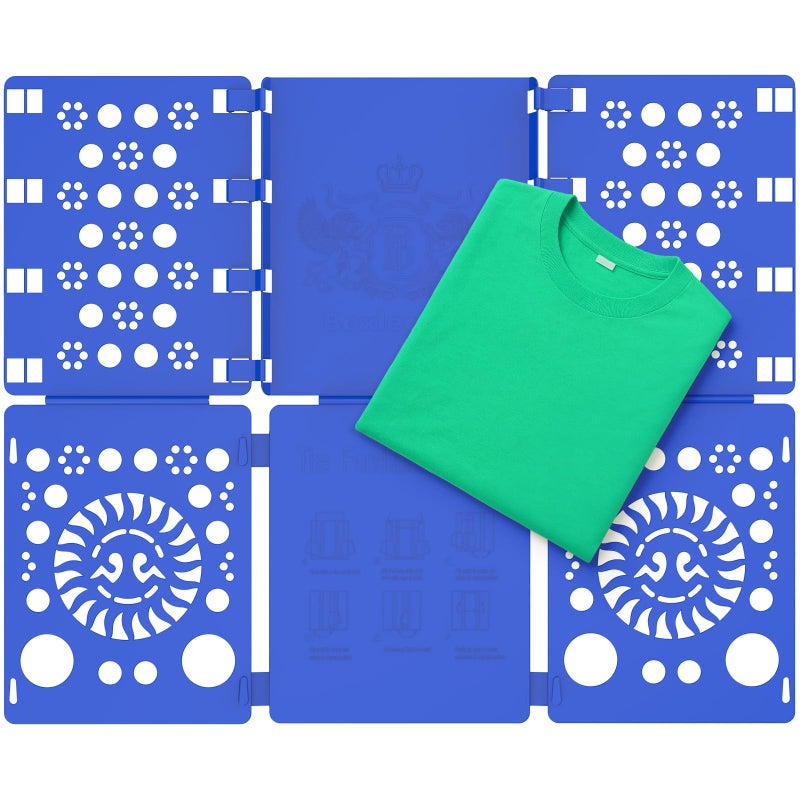 BOXLEGEND لوحة طي القمصان BoxLegend، مساعد فرز الغسيل، لوحة طي الملابس، متينة، زرقاء - Image 1
