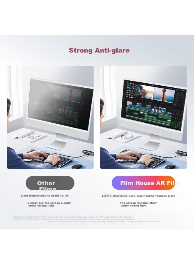 Mofawu Screen Protector For 24-inch Imac All-in Desktop, Ultra-clear Ar Anti-glare Film, Apple Computer Protective Film, Display Screen Film, Anti-reflective, High Transparency, High Definitio - Image 3
