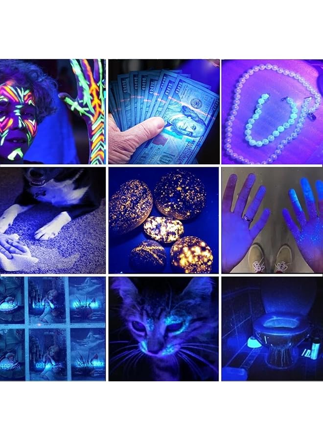 NALACAL SV103 395nm UV Torch Flashlight USB C Rechargeable Black Light with Battery Ultraviolet Woods Lamp for Resin Curing Pet Urine Scorpions Fishing Minerals Bed Bug & Money Detection - Image 3