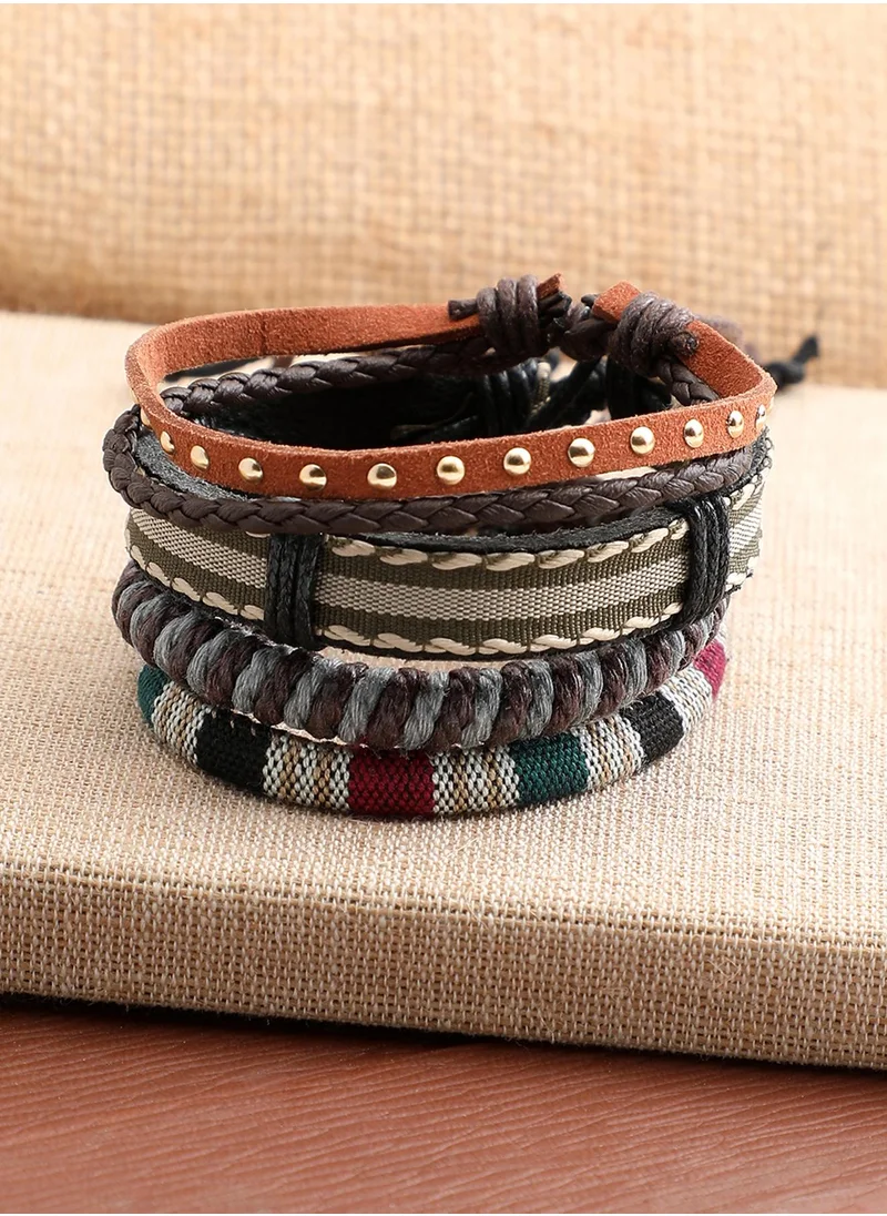 SOHI Trendy Casual Pu Leather Designer Bracelet