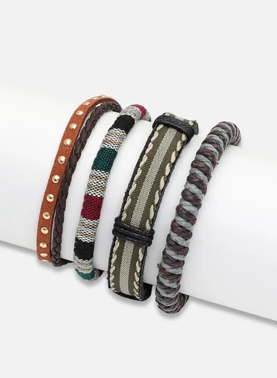 SOHI Trendy Casual Pu Leather Designer Artificial Bracelet Jewellery