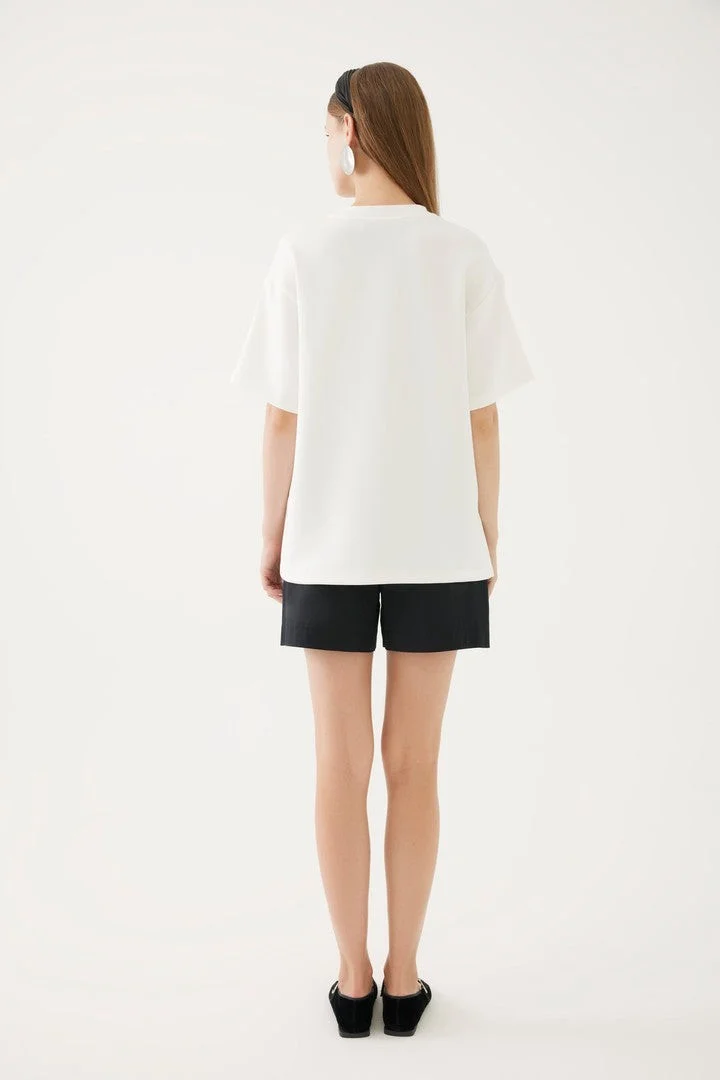 EXQUISE Short-sleeved T-shirt with floral pattern