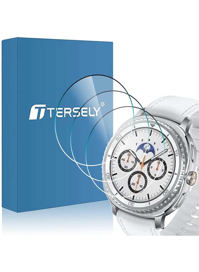 Tersely (3 Pack) 9H Hardness Tempered Glass Screen Protector for Samsung Galaxy Watch 8 Classic (46MM), Screen Protector Film Guard for Galaxy Watch 8 Classic 2025 - Image 1