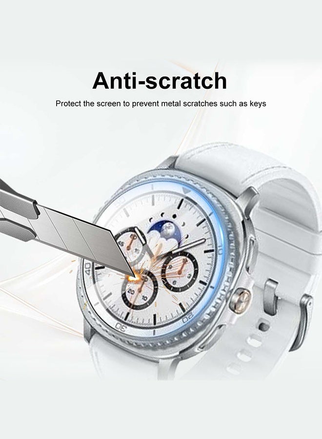 Tersely (3 Pack) 9H Hardness Tempered Glass Screen Protector for Samsung Galaxy Watch 8 Classic (46MM), Screen Protector Film Guard for Galaxy Watch 8 Classic 2025 - Image 4