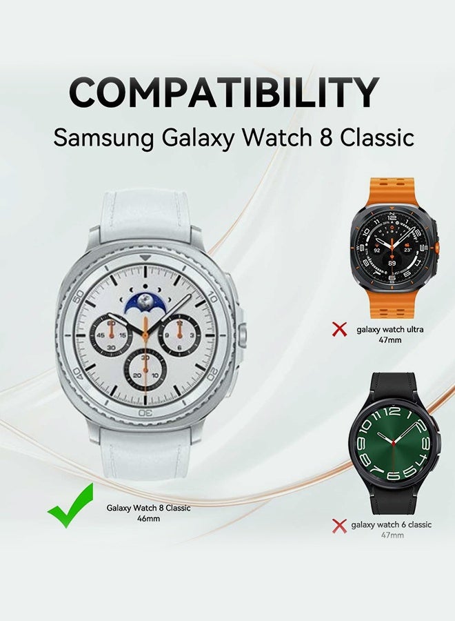 Tersely (3 Pack) 9H Hardness Tempered Glass Screen Protector for Samsung Galaxy Watch 8 Classic (46MM), Screen Protector Film Guard for Galaxy Watch 8 Classic 2025 - Image 2