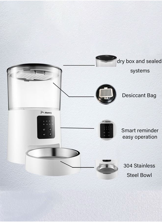Homey - Homey Automatic Pet Feeder  Programmable Food Dispenser with Timers and Portion Control - Image 1