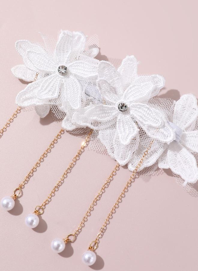 Take Two Flower Chain Drop Hair Tie - Image 3
