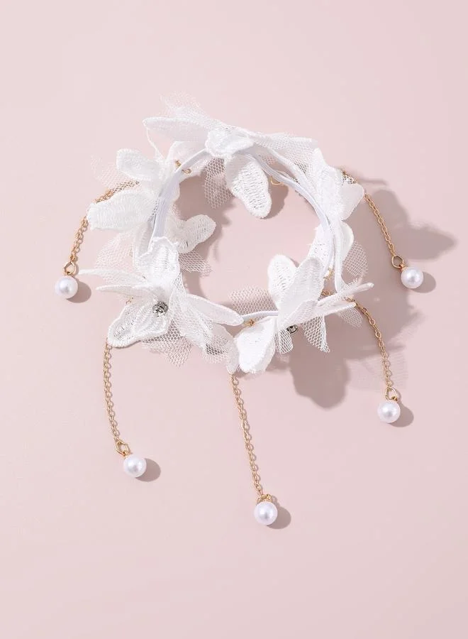 تايك تو Flower Chain Drop Hair Tie
