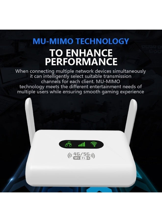 جهاز نقطة اتصال متنقلة (Hotspot) وجهاز توجيه لاسلكي ذكي (CPE) بتقنية 4G LTE – متوافق مع كبرى شركات الاتصالات، ويدعم توصيل أجهزة متعددة في آن واحد – جهاز واي فاي محمول باللون الأبيض. - Image 4