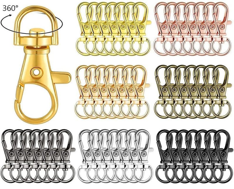 DIY Crafts DIY Crafts Stainless-Steel Swivel Clips Lobster Clasp Snap Hooks Trigger Bag Ring Keychain For DIY Works (Only Lobster) (10 Pcs, Chrome Gold)  - Image 2