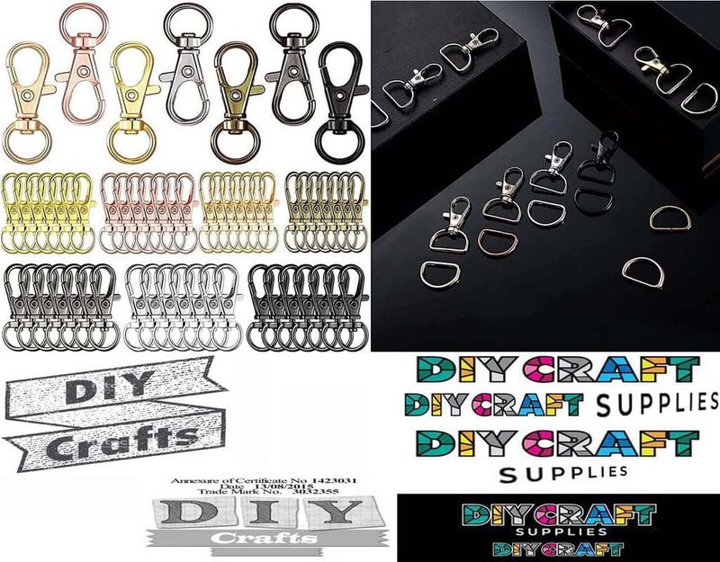 DIY Crafts DIY Crafts Stainless-Steel Swivel Clips Lobster Clasp Snap Hooks Trigger Bag Ring Keychain For DIY Works (Only Lobster) (10 Pcs, Chrome Gold)  - Image 5