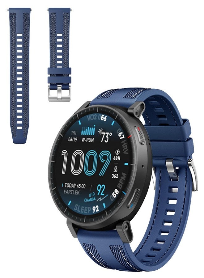 سوار سيليكون من Arxonis متوافق مع ساعات Amazfit Active Max/Active 2 / Balance/Cheetah/T-Rex 3 / GTR 4/3/2، مقاس 22 مم، حزام رياضي سريع الفك للرجال والنساء، أزرق - Image 1