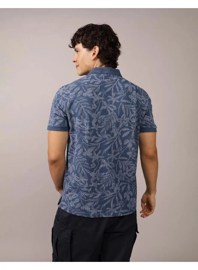 American Eagle AE Floral Polo Shirt