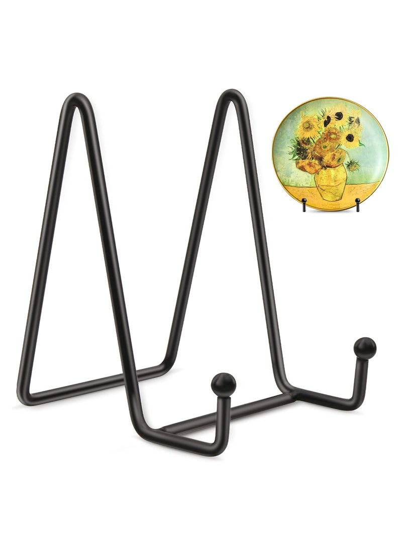 Oasisgalore 2 Pack 4 Inch Black Metal Easel Plate Stands, Frame Holder Stands  for Display  - Image 1