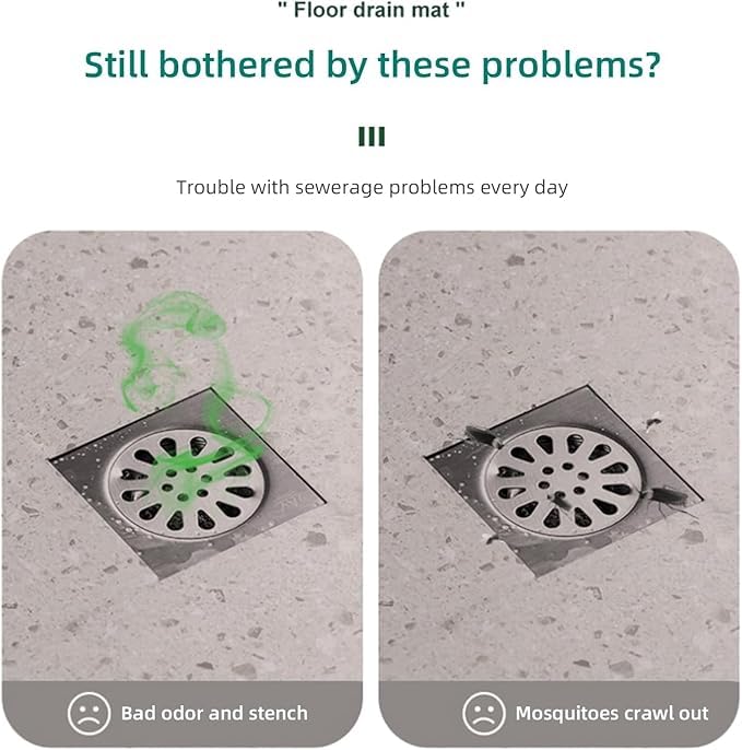 CLICKSWIFT Floor Drain Deodorant Pad Kitchen Sink Strainer, Toilet Pad, Bathroom Anti-Odour Sewer Cover Stopper Kitchen and Tub Drain Plug for Easy Water Control, Multicolour, Set of 2 - Image 4