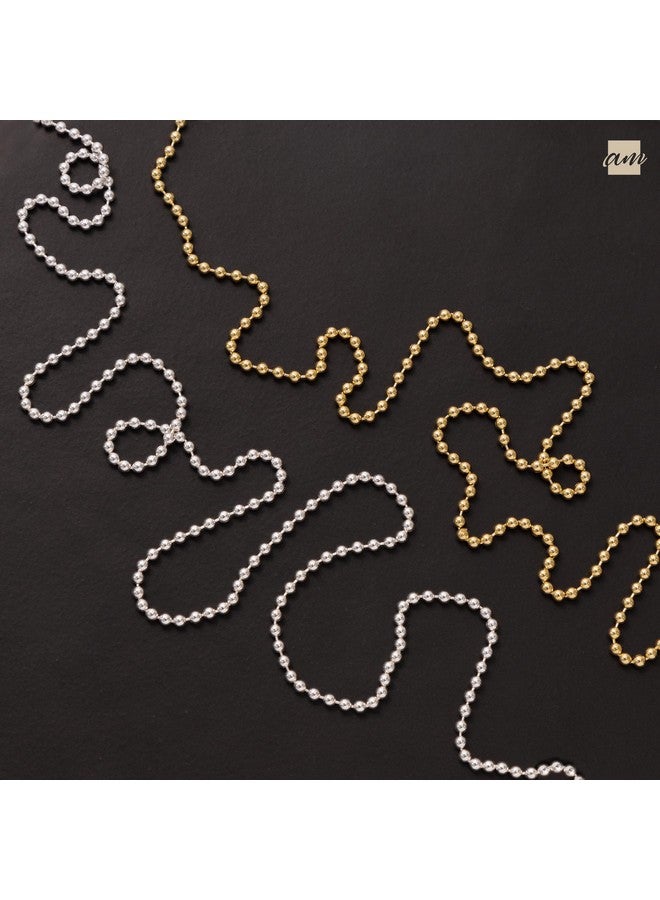 Amberta 925 Sterling Silver 2 Mm Ball Chain Necklace Length 28" Inch / 70 Cm (28) - Image 3