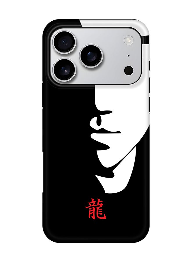 Tough Pro Magnetic Case for iPhone 17 Pro, Dual Layer hybrid PC + TPU Mobile Cover Matte - Tibute - Bruce Lee (Black)