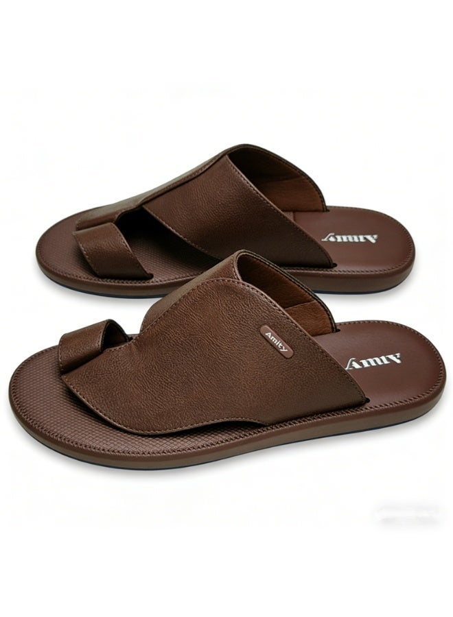 Stylish Men Slippers, Unique Splicing Detail Comfortable Summer Slip On Slides - Image 3