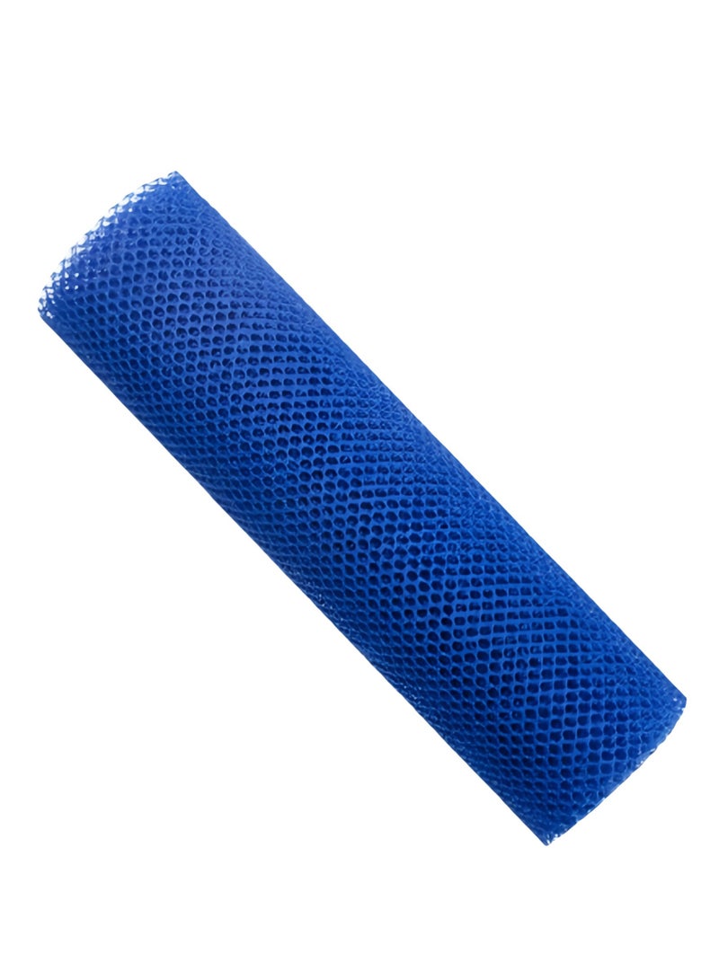 2-piece African Bath Towel Exfoliating Bath Back Towel Long Soft Grid Foaming Net (Brown + Blue) - Image 3